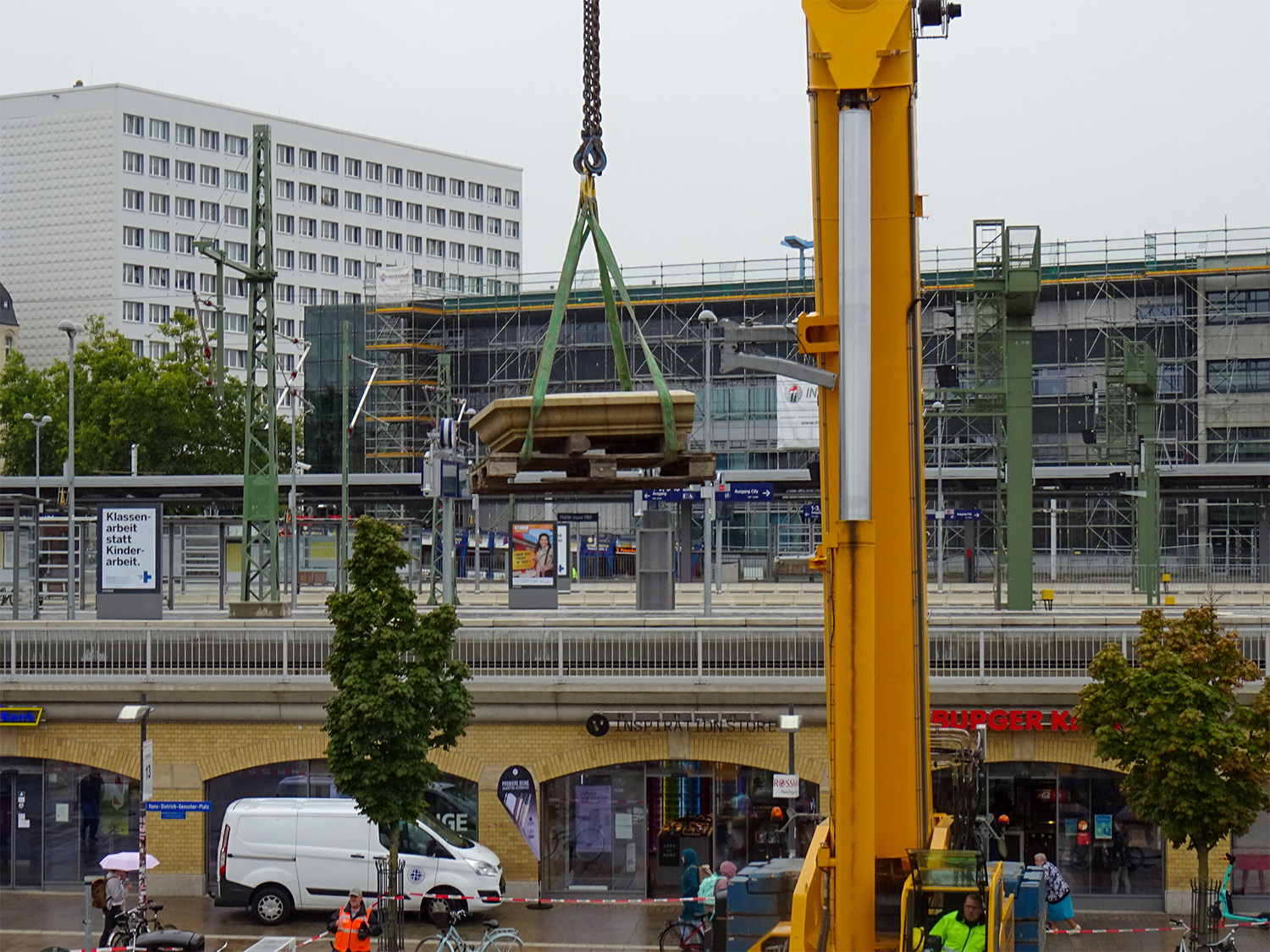 Kranhub Eckteil zum Zwischenlager